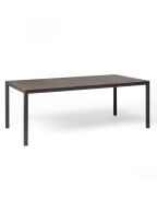 table de jardin extensible TEVERE NARDI 8 à 10 places en aluminium et résine recyclable, design italien moderne