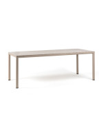 table de jardin extensible TEVERE NARDI 8 à 10 places en aluminium et résine recyclable, design italien moderne