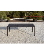 table de jardin extensible TEVERE NARDI 8 à 10 places en aluminium et résine recyclable, design italien moderne