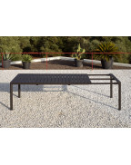 table de jardin extensible TEVERE NARDI 8 à 10 places en aluminium et résine recyclable, design italien moderne