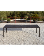 table de jardin extensible TEVERE NARDI 8 à 10 places en aluminium et résine recyclable, design italien moderne