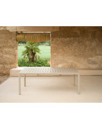 table de jardin extensible TEVERE NARDI 8 à 10 places en aluminium et résine recyclable, design italien moderne