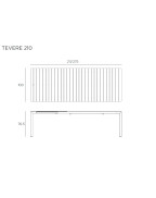 Table de jardin extensible 210/275x100cm TEVERE /8-10 places - NARDI