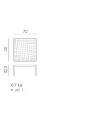 Table basse de jardin avec plateau en verre KOMODO - NARDI