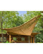 Ombrière triangle naturelle en fibres de coco 3.5m - JARDILINE