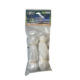 Lot de 2 cordes tressées Ø10mm x 5m - JARDILINE