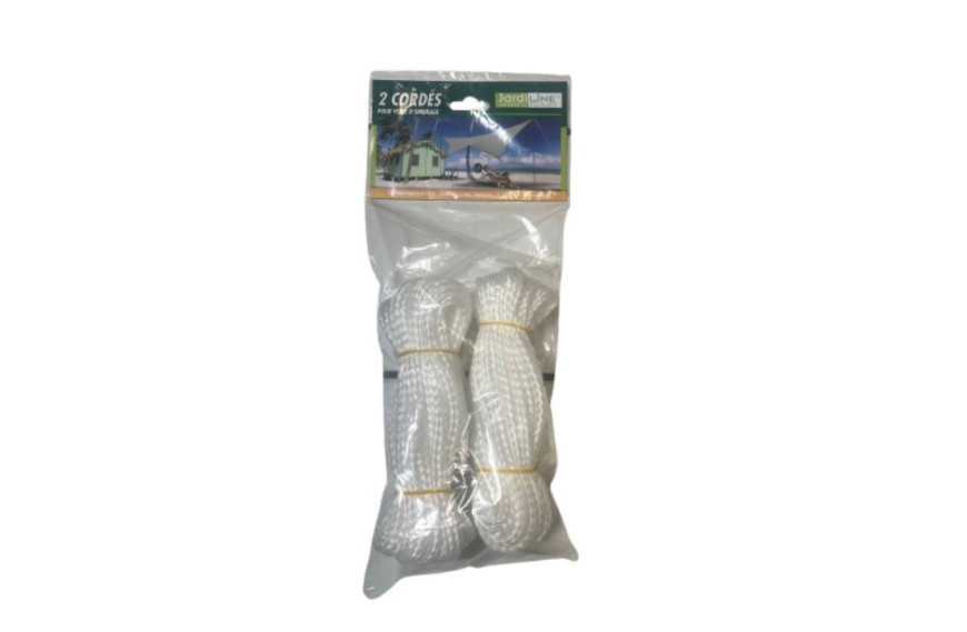 Lot de 2 cordes tressées Ø10mm x 5m - JARDILINE