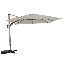 Parasol déporté bois orientable 3x3 m - PROLOISIRS