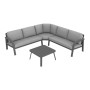 Salon de jardin bas en angle GRASSE - PROLOISIRS