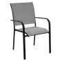 Fauteuil de jardin empilable structure graphite ÉLÉGANCE - PROLOISIRS