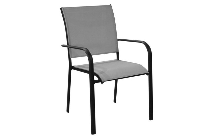 Fauteuil de jardin empilable structure graphite ÉLÉGANCE  - PROLOISIRS