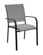 Fauteuil de jardin empilable structure graphite ÉLÉGANCE  - PROLOISIRS