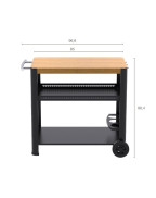 Desserte pour plancha DESIGN BOIS - BRASERO