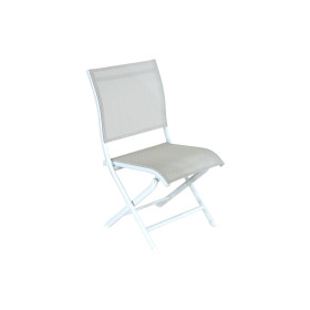 Chaise pliante de jardin structure crème ÉLÉGANCE - PROLOISIRS