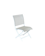Chaise pliante de jardin structure crème ÉLÉGANCE - PROLOISIRS