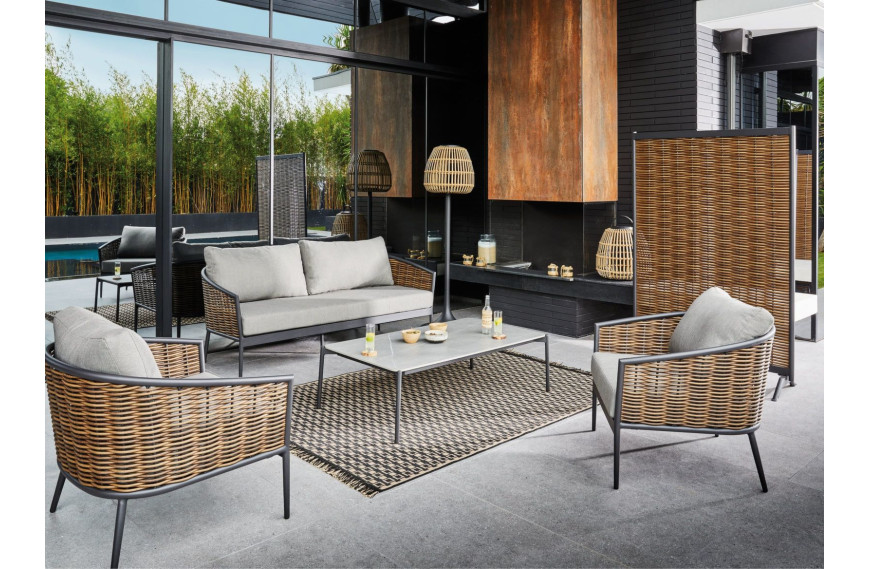 Salon de jardin MUSE 5 places OCÉO, canapé lounge extérieur design