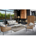 Salon de jardin MUSE 5 places OCÉO, canapé lounge extérieur design