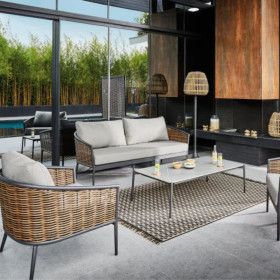 Salon de jardin MUSE 5 places OCÉO, canapé lounge extérieur design