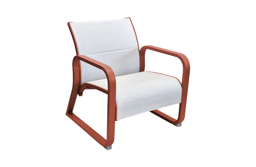 Fauteuil de jardin quenza proloisirs terra avec toile TPEP blanc