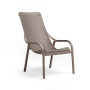 Fauteuil de jardin LOUNGE NET NARDI en polypropylène fiberglass, empilable et design coloris Taupe Tortora