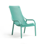 Fauteuil de jardin LOUNGE NET NARDI en polypropylène fiberglass, empilable et design coloris Vert Salice