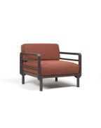 Fauteuil bas de jardin MAXIMO Poltrona NARDI modulaire en polypropylène régénéré avec coussins déhoussables