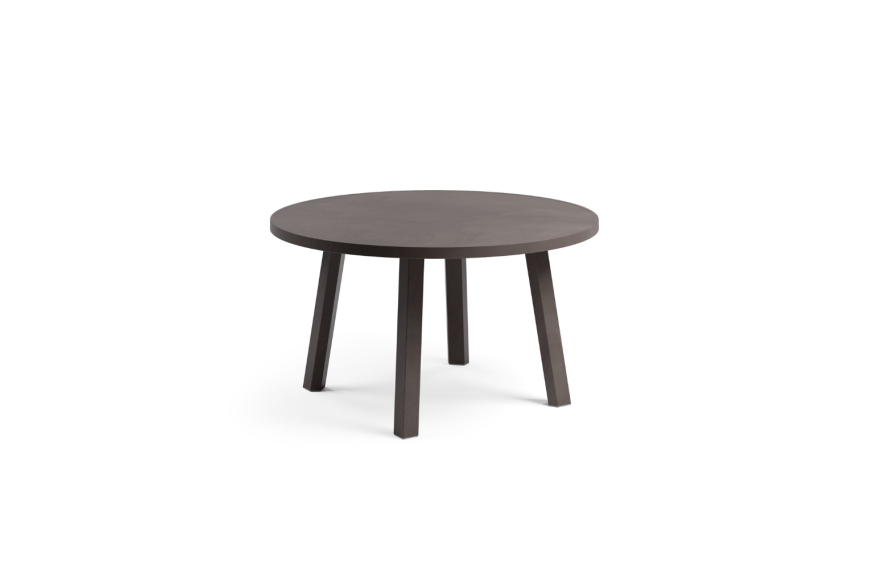 Table basse de jardin MAXIMO Tavolino NARDI ronde en résine régénérée avec effet mat et patins antidérapants