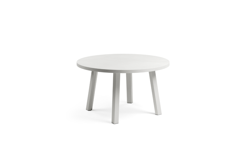 Table basse de jardin MAXIMO Tavolino NARDI ronde en résine régénérée avec effet mat et patins antidérapants