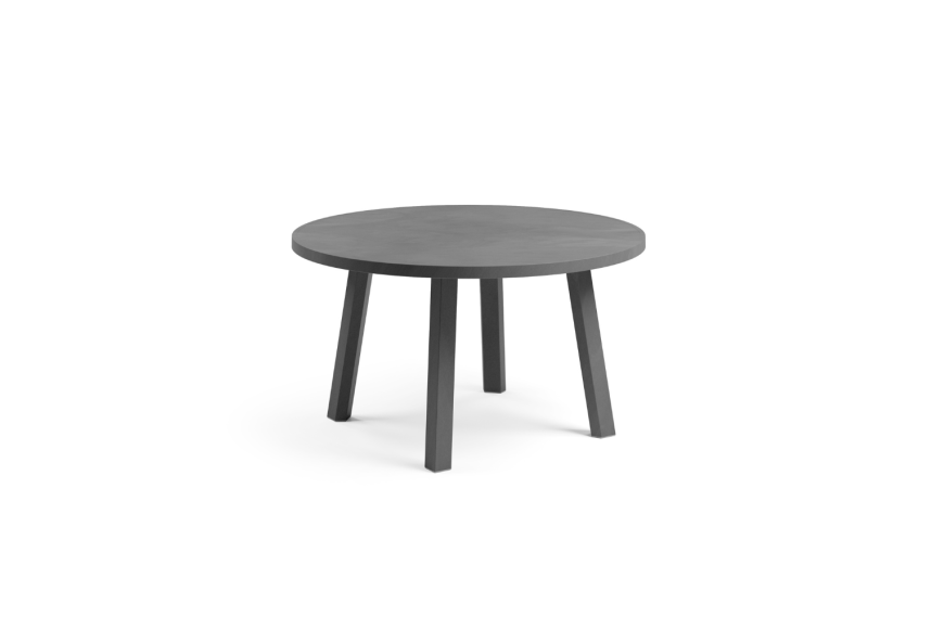 Table basse de jardin MAXIMO Tavolino NARDI ronde en résine régénérée avec effet mat et patins antidérapants