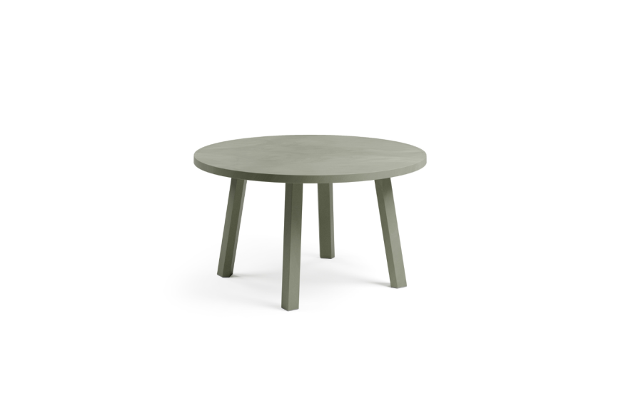 Table basse de jardin MAXIMO Tavolino NARDI ronde en résine régénérée avec effet mat et patins antidérapants