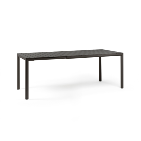 table de jardin extensible TEVERE NARDI 6 à 8 places en aluminium et résine recyclable