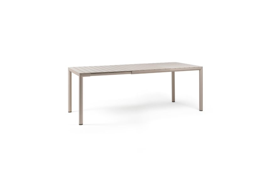table de jardin extensible TEVERE NARDI 6 à 8 places en aluminium et résine recyclable