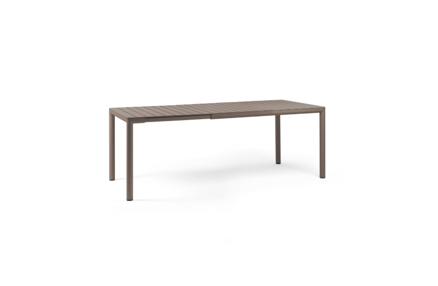 table de jardin extensible TEVERE NARDI 6 à 8 places en aluminium et résine recyclable