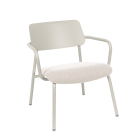 fauteuil lounge tissu STUDIE FERMOB design en aluminium et tissu recyclé