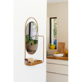 miroir vide-poche ITAC FERMOB en acier et mousse EPDM pour entrée et chambre