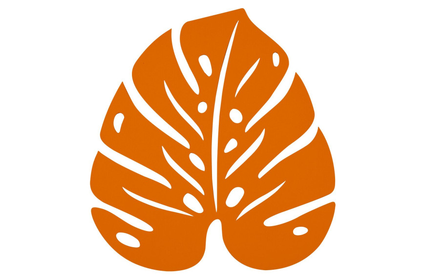 dessous de plat Monstera Fermob 24x22 cm design feuille acier outdoor