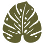 dessous de plat Monstera Fermob 24x22 cm design feuille acier outdoor