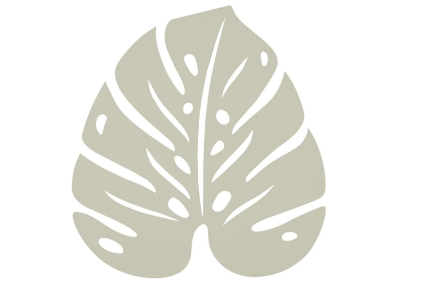 dessous de plat Monstera Fermob 24x22 cm design feuille acier outdoor