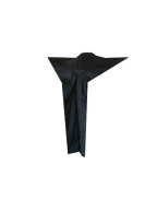 Housse de cuisine extérieure d’angle ENO 60 ou 80 cm, toile PVC déperlante noire avec fermetures éclair et sangle de maintien