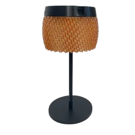 Lampe de table solaire LOLIE Les Jardins en PETG recyclé disponible en coloris olive, safran et ambre