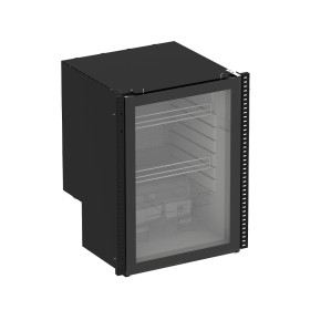 Cuisine extérieure MODULO ENO avec frigo 115L noir inox pour conserver aliments et boissons au frais