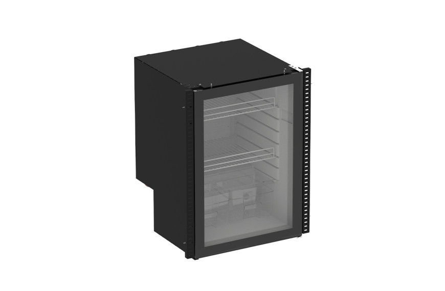 Cuisine extérieure MODULO ENO avec frigo 115L noir inox pour conserver aliments et boissons au frais