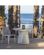 Lampe de table solaire LOLIE / H20 Les Jardins en PETG recyclé pour éclairage extérieur design