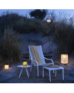 Lampe de table solaire LOLIE / H20 Les Jardins en PETG recyclé pour éclairage extérieur design