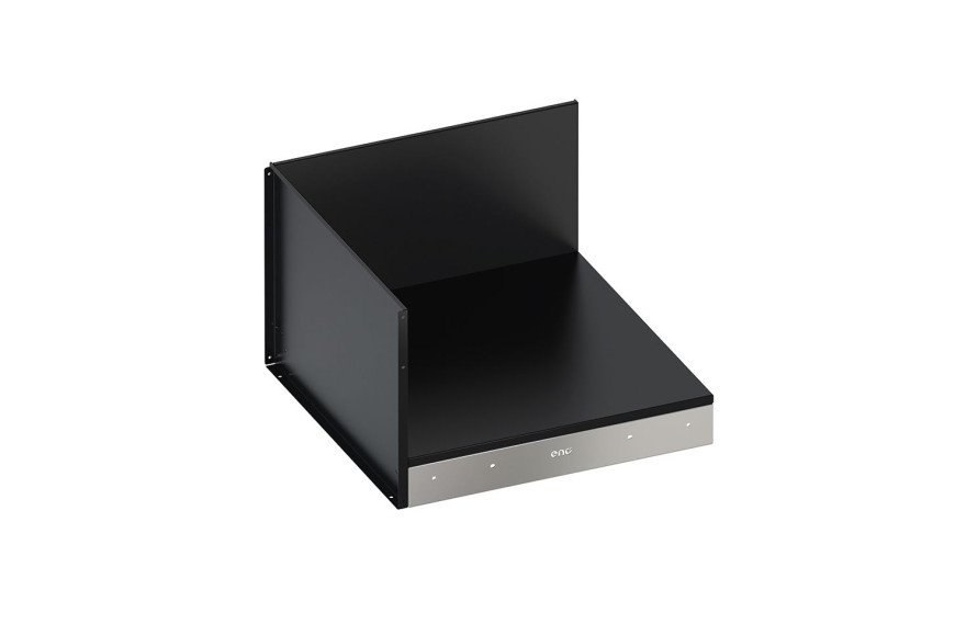 Plateau d’angle noir et inox ENO pour cuisine d’extérieur MODULO