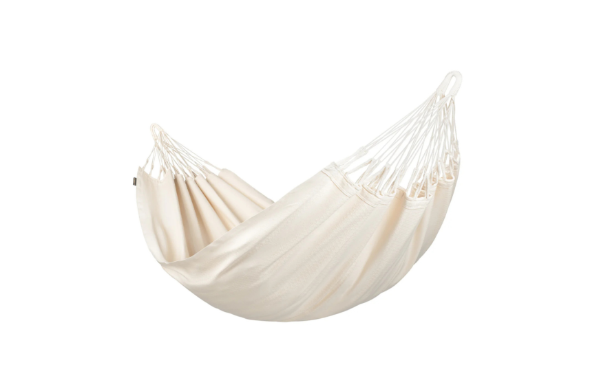 Hamac MODESTA simple 140 LA SIESTA en coton bio non-teint fabriqué en Colombie, idéal pour intérieur et extérieur