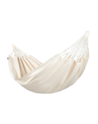 Hamac MODESTA simple 140 LA SIESTA en coton bio non-teint fabriqué en Colombie, idéal pour intérieur et extérieur