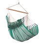 Chaise Hamac HABANA LA SIESTA en coton bio certifié GOTS avec barre en bambou, format Comfort pour petits espaces