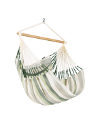 Chaise Hamac DOMINGO LA SIESTA en tissu Outdoor résistant avec barre en bambou FSC, idéale pour petits espaces