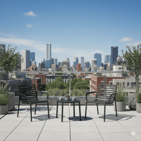 Salon bas de jardin 2 places ANTHRACITE DOGA - NARDI